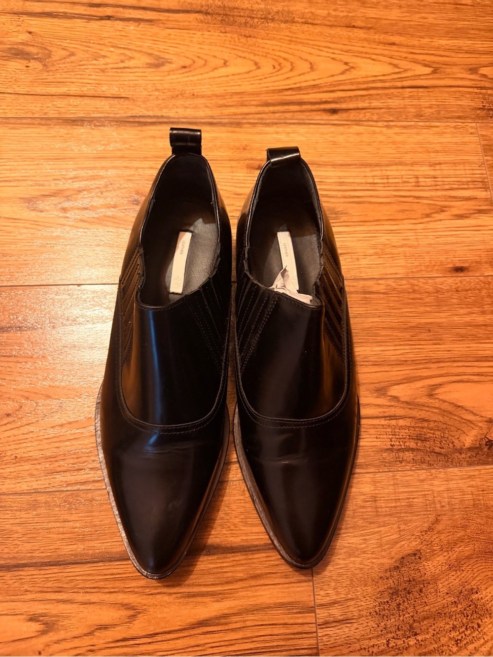 H&M Black Pointed Slip-On Ankle Booties